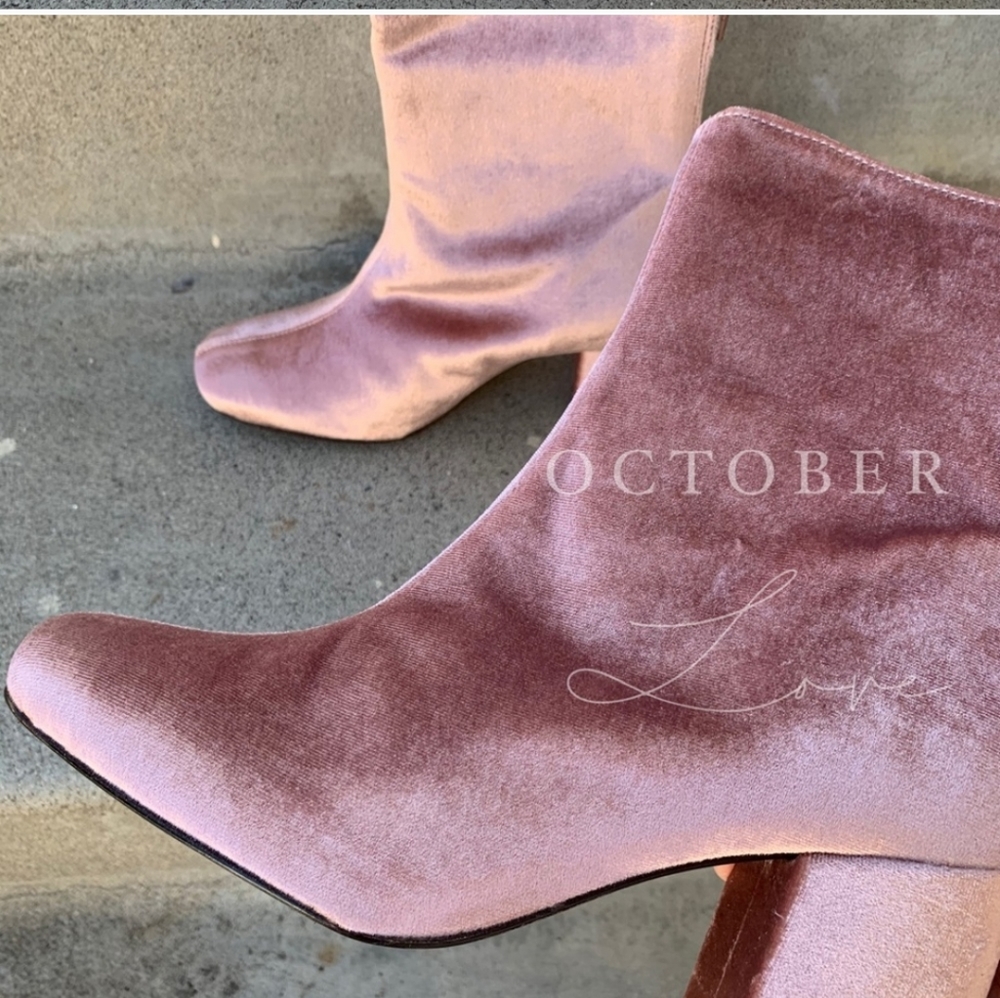 FREE PEOPLE Cecile Velvet Booties - Picture 9 of 15